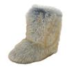 Women's Furry Faux Fur Boots Fuzzy Fluffy Mid Calf Snow Boots Winter Suede Warm Fur Lined Booties Flat Boots for Women Casual Ankle Booties Shoes
