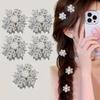 Christmas Sparkle Zircon Snowflake Hairpin Set of 2/5/10, Women's Cute Metal Rhinestone Hair Clips for Party Bangs Accessories