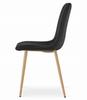 Lava Chair - Black Velvet / Wood Color Legs X 1