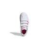 Adidas VL COURT 2.0 Cmf Synthetic Leather Abrasion Resistant Low top Skateboard Shoes White Pink EG3880