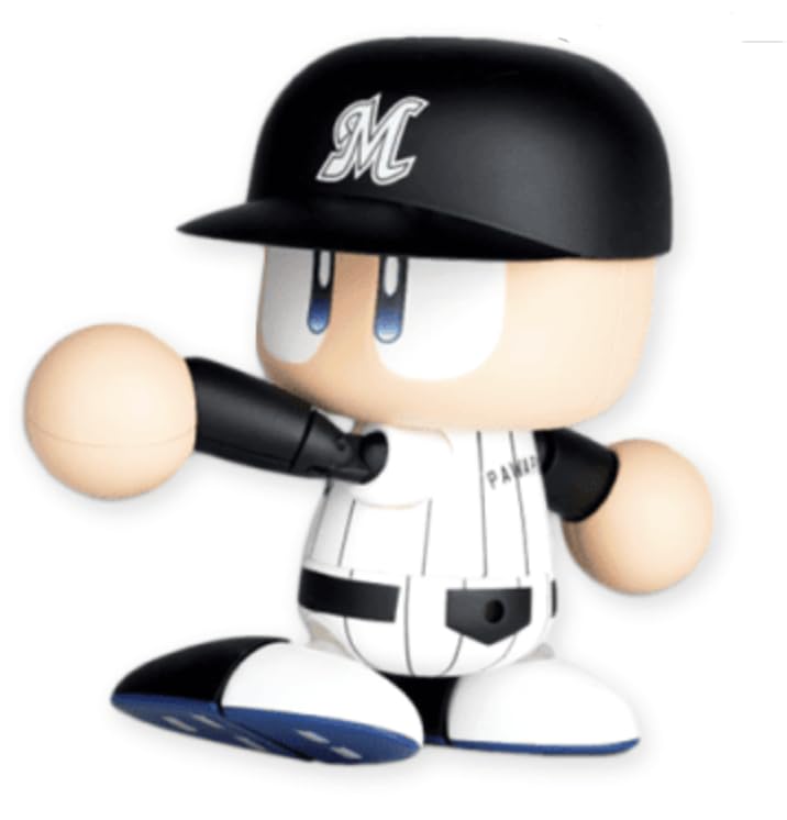 Powerful Baseball Prize Action Figure Chiba Lotte Total length 10cm 'Professional Pawapuro-kun 'Marines ver. approx.