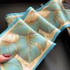 Elegant Floral Skinny Silk Scarf Women Leaf Print Foulard Neckerchief Lady Bag Ribbon Office Soft Satin Neck Tie Female Hairband
