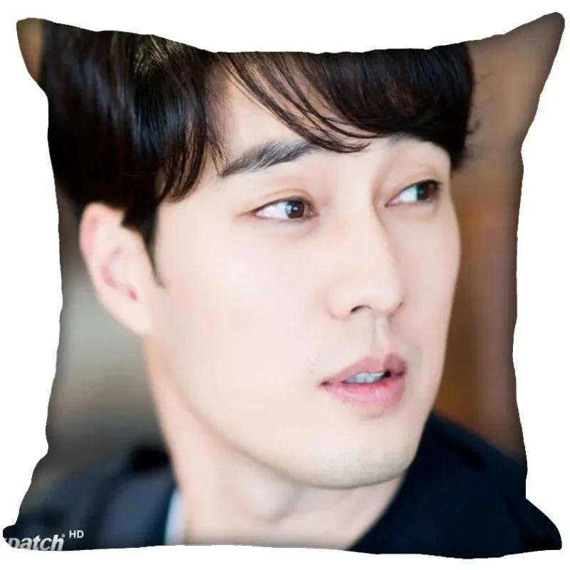 New So Ji Sub KPOP Boy Pillow Cover Bedroom Home Decorative Pillowcase Square Zipper Pillow Cases Satin Soft No Fade 0824