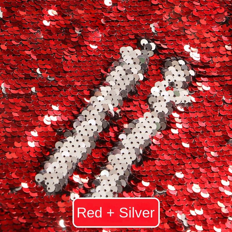 Tessuto Paillettes Bicolore Creativo per Abbigliamento Parete Graffiti Sfondo Tessuto Materiale da Cucito Fai da Te per Designer Vendita all'Ingrosso