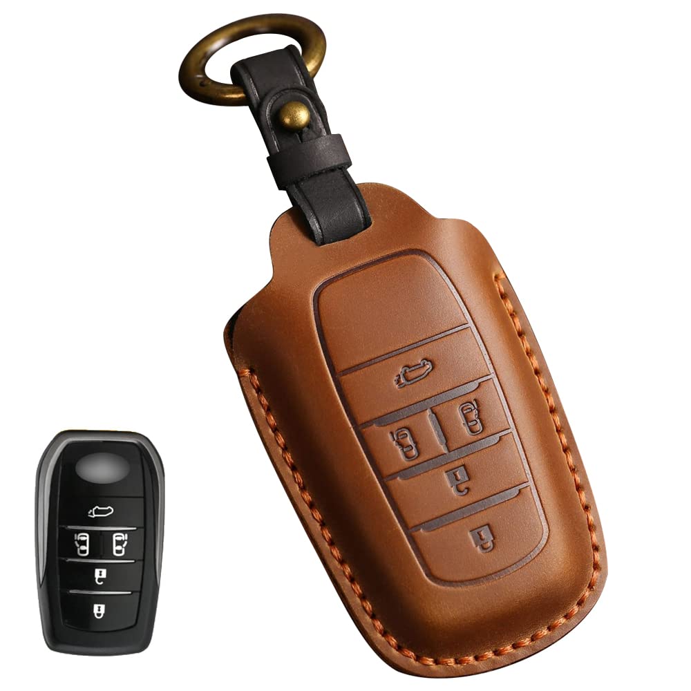 

Чехол для ключа Toyota Чехол для смарт-ключа Toyota New Alphard Кожаный чехол-накладка 5 кнопок Роскошный Стильный Эксклюзивный акриловый чехол для ключа Toyota Брелок