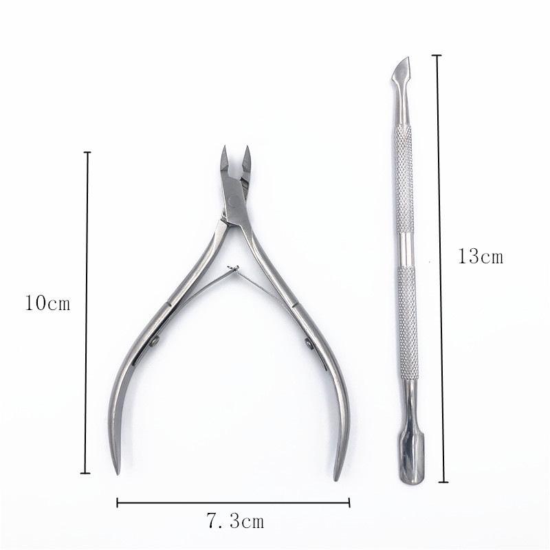 Stainless Steel Cuticle Nippers & Nail Clippers Set for Dead Skin Removal