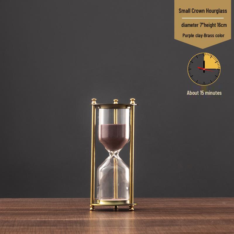 Luxury Metal Hourglass Ornament for Office or Home Decor - Modern Handcrafted Display Piece