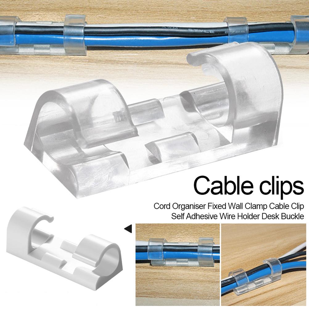 Clip Autoadesive Per Cavi USB E Organizzatore Da Scrivania – Gomma Multicolore, Pratica E Riutilizzabile