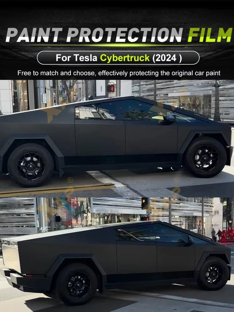 Tesla Cybertruck Matte Black Pre-Cut TPU Protective Film PPF