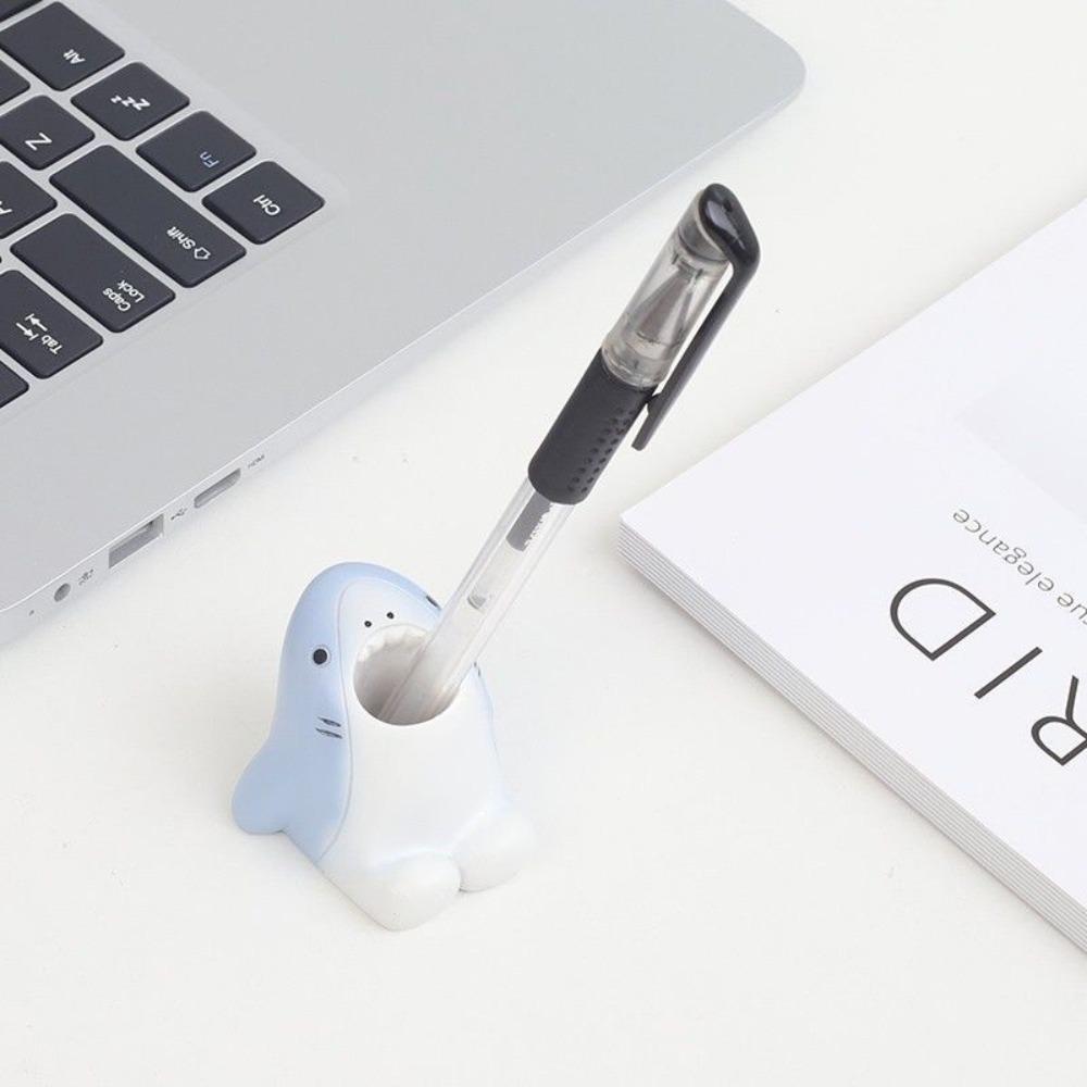 Cute Cartoon Animal Toothbrush Holder Corgi Shark Stand for Makeup Brushes Stationery Bathroom Countertop Organizer Decor