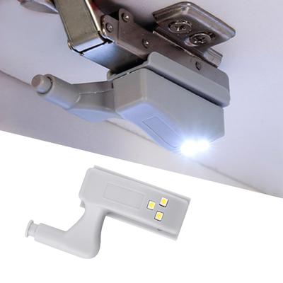 6/10 peças Lâmpadas LED para Dobradiça Luzes Sob Armário Universal para Roupeiro Armário Lâmpada Noturna para Quarto Cozinha Closet Gaveta Branco Frio
