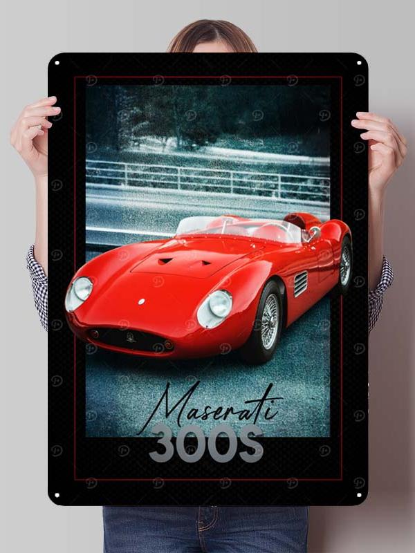

Maserati Classic Car Metal Poster Bedroom Decoration Living Room Decor Men Custom Metal Tin Signs for Garage Wall Art Decoration 20x30cm（7.8x11.8inch）