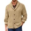 Men's V-Neck Knit Button-Front Cardigan Jacket