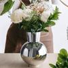 Ceramic Vase Mirrored with Narrow Neck Lustrous Flower Holder for Living Room, Entryway
