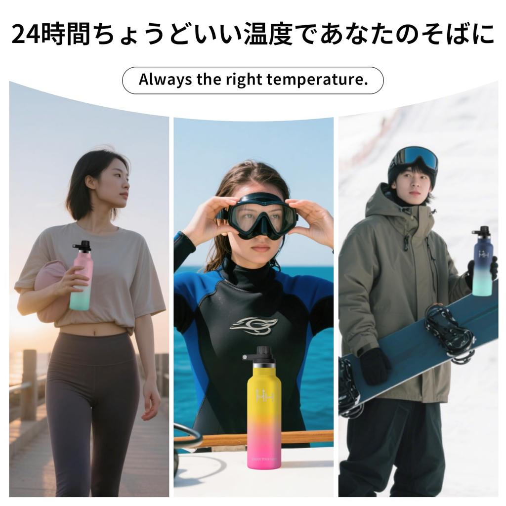 500ml Stainless Steel Water Cold Direct Airtight Easy to Cloth Bag Two Lids Stylish for Club High School Outdoor Unisex Bottle, Insulated, & Hot,