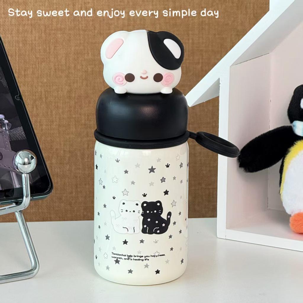 Internet celebrity popular ins feng shui cup girls high value thermos cup 1011 new ins stainless steel tea cup