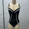 Women’s High-Waist Monokini Bathing Suit One-Piece Swimsuit, Modest Tummy-Control Slimming Beach Swimwear