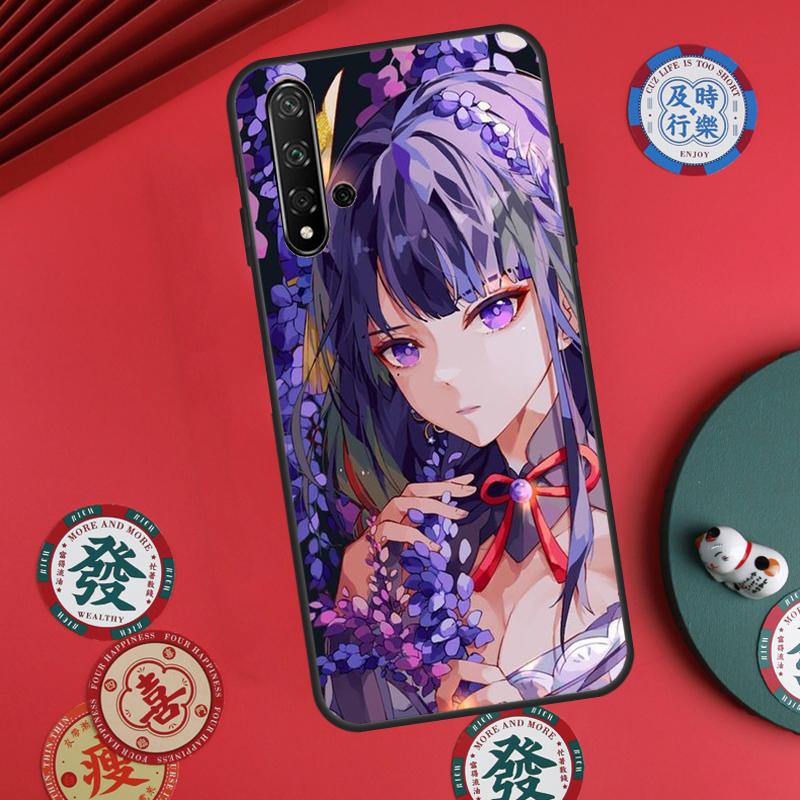 Genshin Impact Raiden Shogun Baal For Huawei Nova Y60 Y70 Y90 Y72 Y73 Y61 Y91 7i 8i 11i 12i 12s 9 10 SE P20 P30 P40 Lite Case