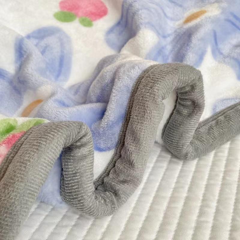 King Queen Size Soft Smooth Coral Fleece Velvet Bed Flat Sheet Winter Warm Thicken Flannel Blanket Not Including Pillowcase
