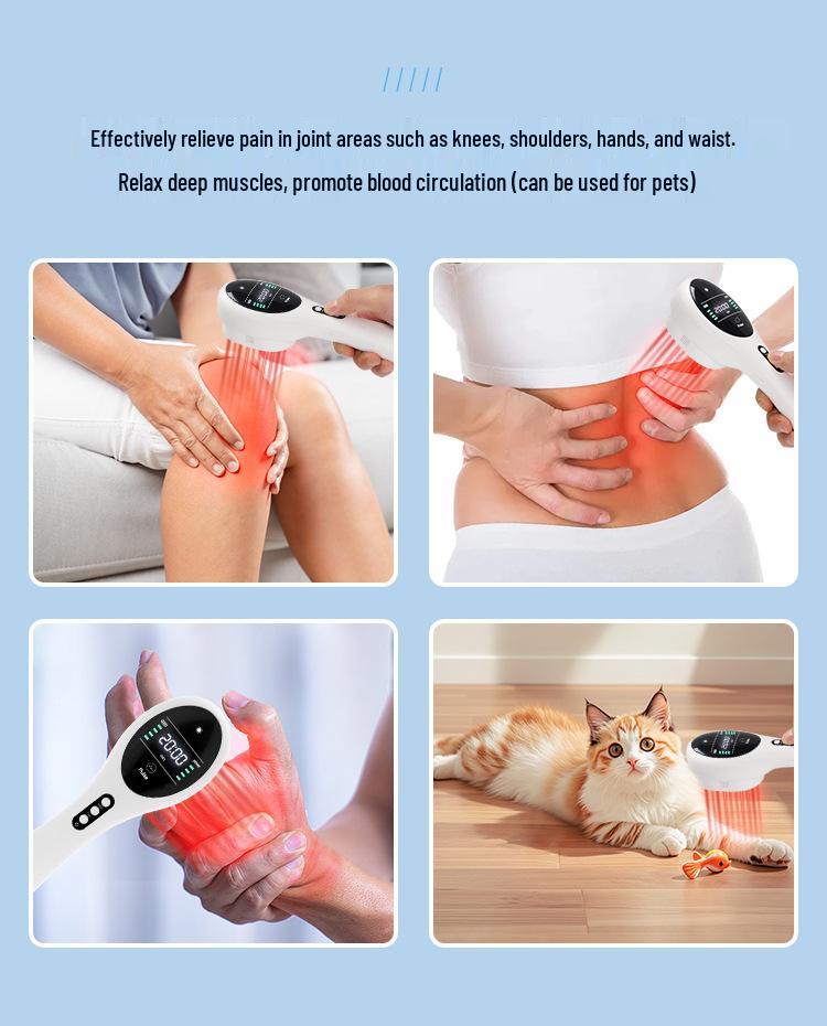 Handheld Red Light Pet Physiotherapy Device - Infrared 650nm/808nm