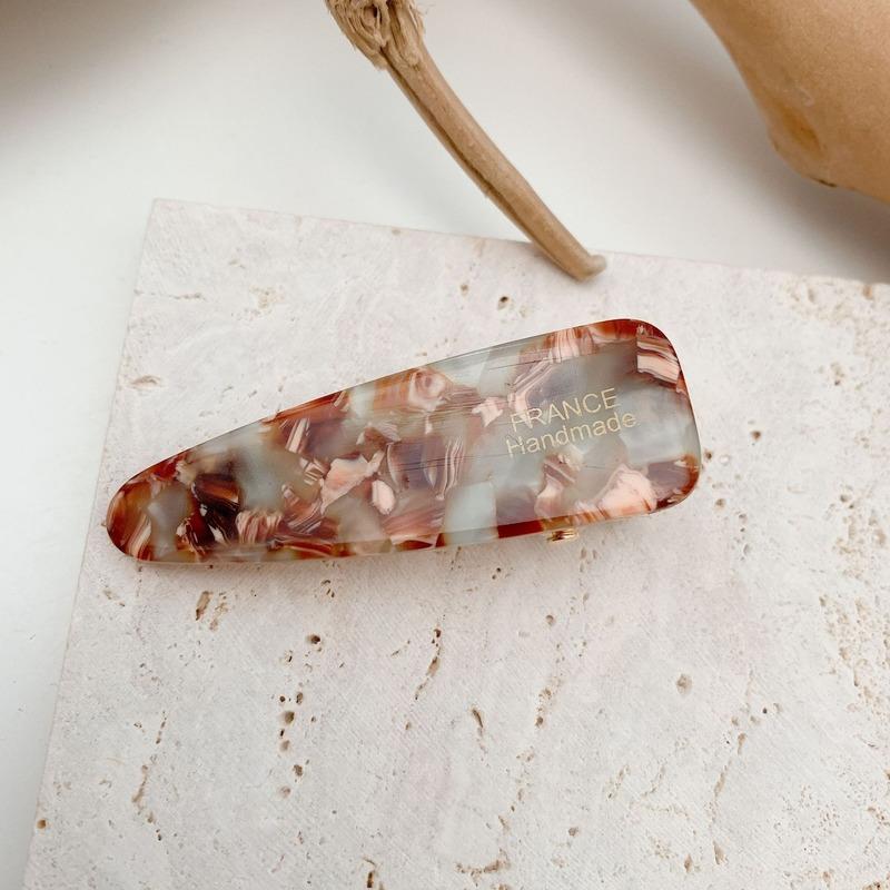 New Hair Clips for Women Elegant Colorful Marbling Acetate Hair Barrettes Girls Hair Accessories Hairclip Bb Hairpin Gift