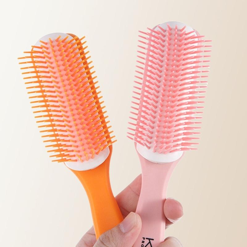 Ergonomic Detangle Hairbrush With Soft Bristles And Hollow Out Designs Hairdressing Tool Styling Comb For Oild Head