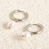 Real Natural Irregular Pearl Earring Stainless Steel Jewelry For Women Men Accessories Round Hoops Piercing Baroque Boucles Gift