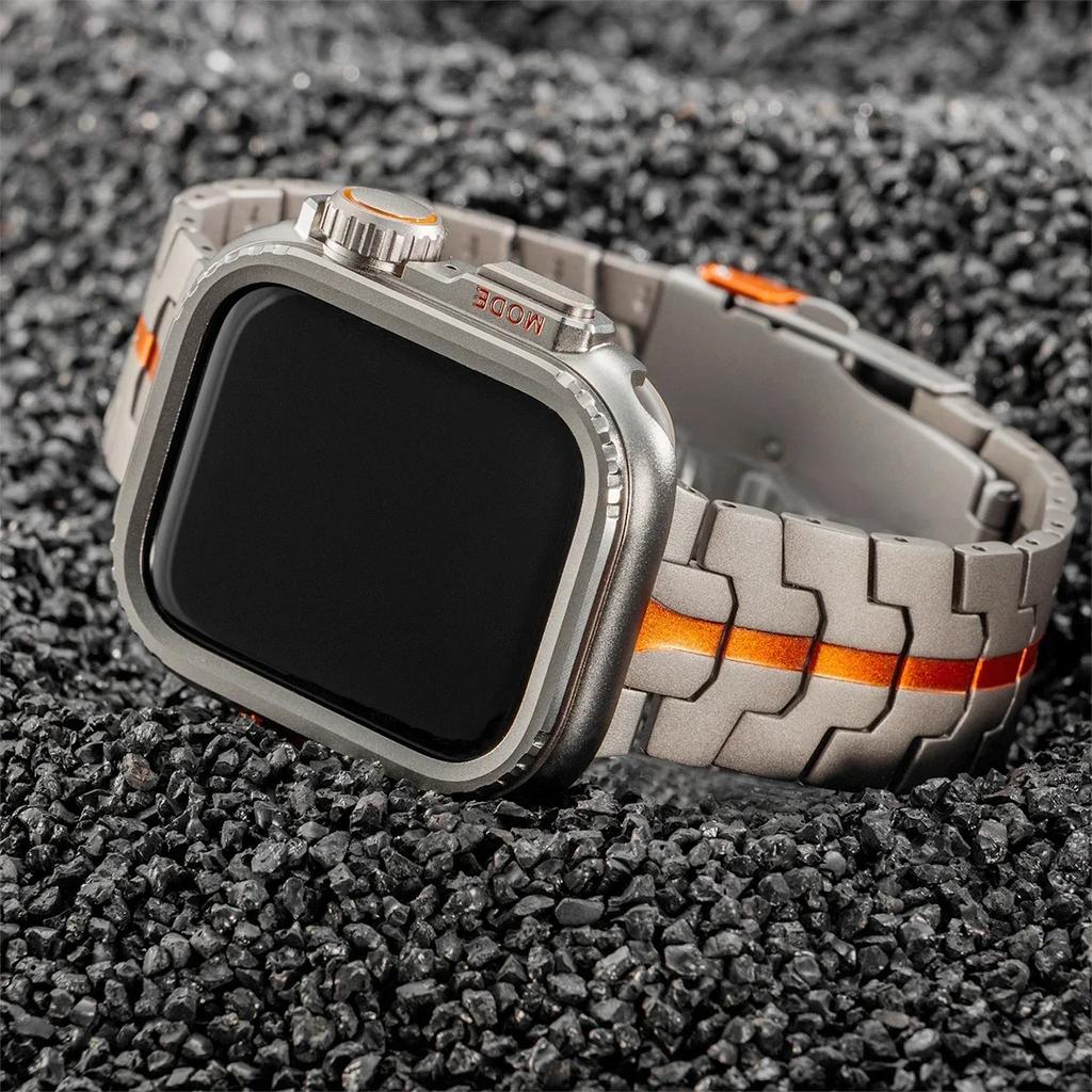 Titanband + Upgrade Ultra-Gehäuse für Apple Watch Armband 45mm 44mm Vollständig abgedecktes Metallgehäuse Armband Iwatch Serie 9 8 7 6 SE 5 4