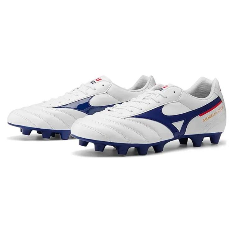 Mizuno Morelia Ii Club Artificial Turf Shock Absorption Anti-Slip Durable Soccer Shoes Men Sneaker White Blue P1GA211625