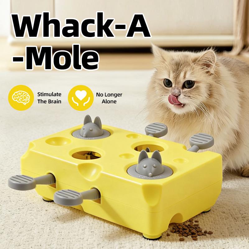 Interactive Cheese-Themed Cat Toy Dispenser