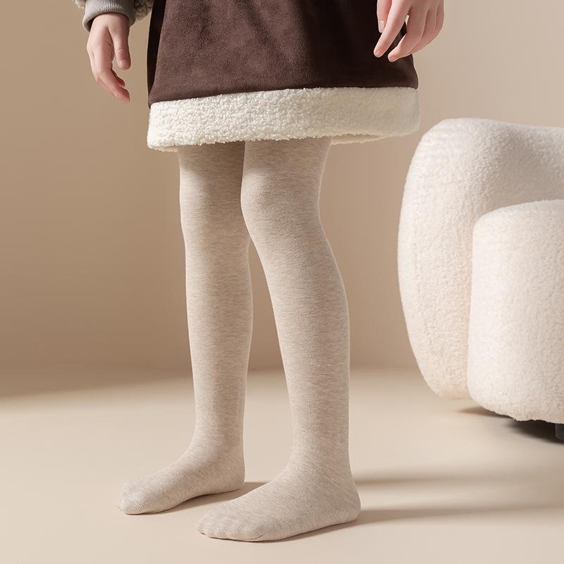 Girls' Winter Dance Leggings: Cozy Fleece-Lined Pantyhose