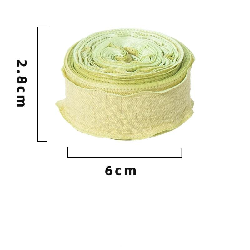 New 10 Yards Fishtail Yarn Ribbons 2.5cm Wave Edge Pleated Chiffon Ribbon Gift Wrapping Bouquets Gifts Packaging Material