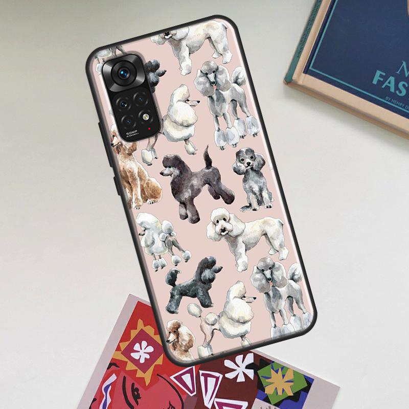 Cartoon Poodle Dog Case For Xiaomi Redmi Note 14 13 12 11 9 10 15 Pro Plus Redmi 15 15C 14C 13C 12C 10C Cover