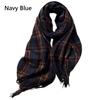 180*68cm Imitation Cashmere Scarf Vintage Plaid Printed Mujer Foulard Blanket  Autumn Winter Warm