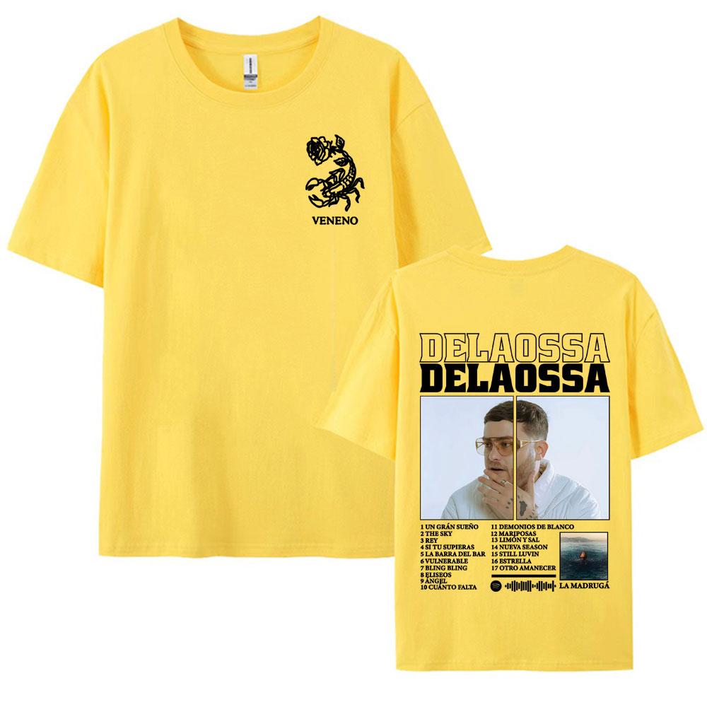 Rapper Delaossa Album Tour 2025 Print Tshirt Men Women High Street Casual Oversized Tshirts 100 Cotton Comfort Tee Shirt Tops