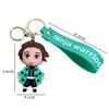 Anime Figure Demon Slayer Keychain Car Keychain Cartoon Backpack Pendant Handmade Backpack Pendant Kids birthday Christmas Gifts