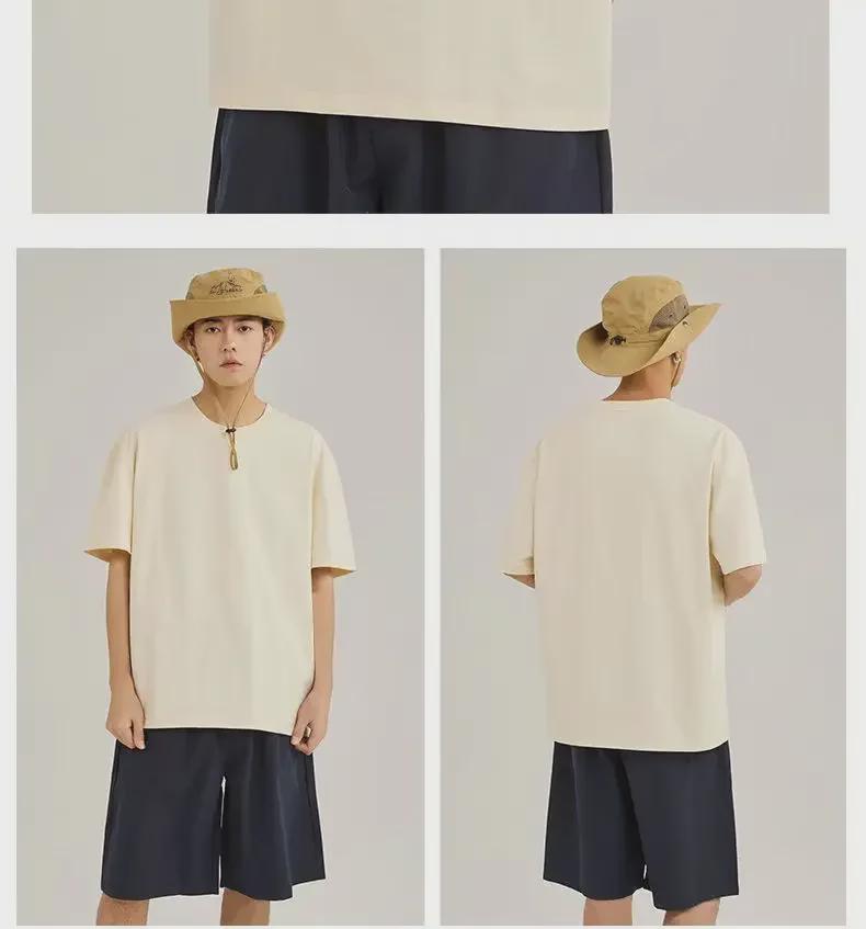 Camiseta unisex blanca de algodón puro de 230 g con hombros caídos