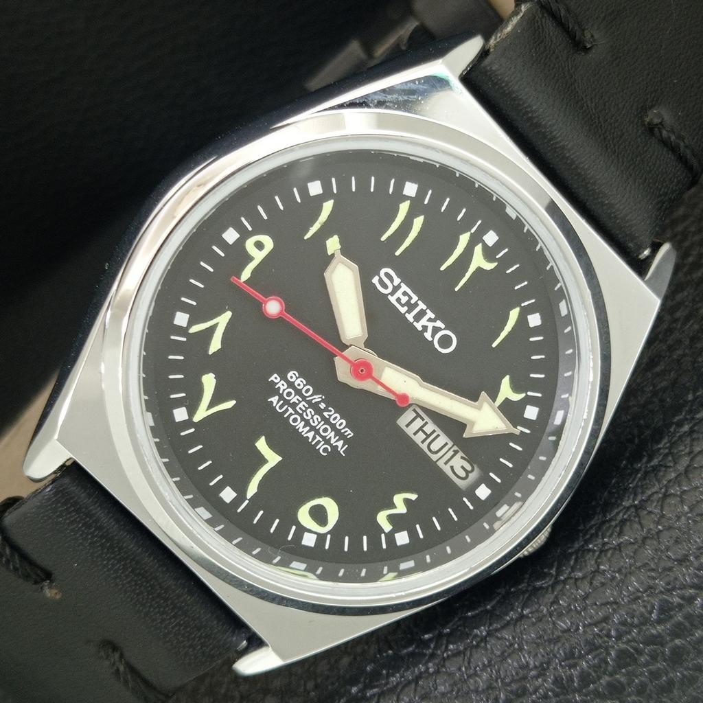 

ЯПОНСКИЕ ВИНТАЖНЫЕ ОТРЕМОНТИРОВАННЫЕ МУЖСКИЕ АВТОМАТИЧЕСКИЕ ЧАСЫ SEIKO 6309A ЧЕРНЫЙ ЦИФЕРБЛАТ a442703-1