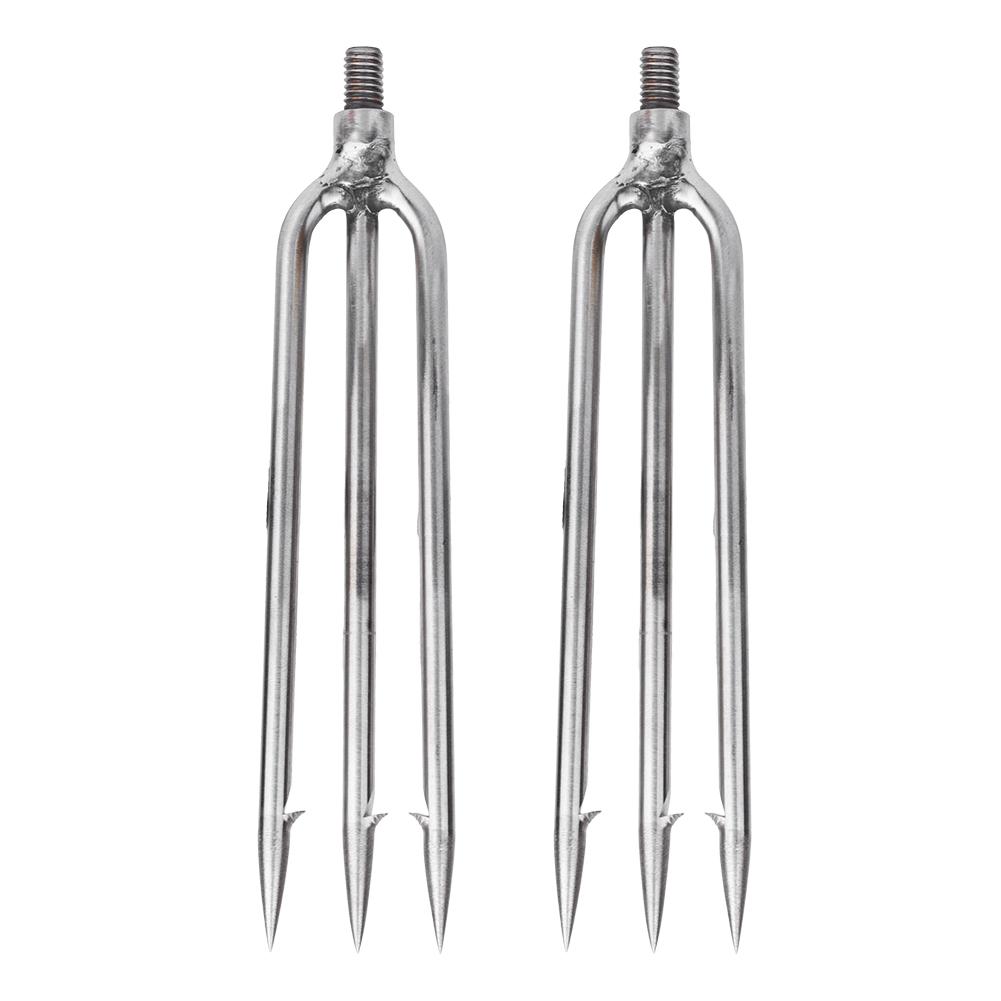 

2 шт. Нержавеющая сталь 3-зубчатый гарпун Gig Gaff Hook Barb Fish Spear для рыболовных снастей на открытом воздухе