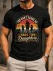You Cat Scare Me I Have Two Daughters Mountain Sunset With Father Daughter Silhouettes And Retro Unisex All Tshirt
