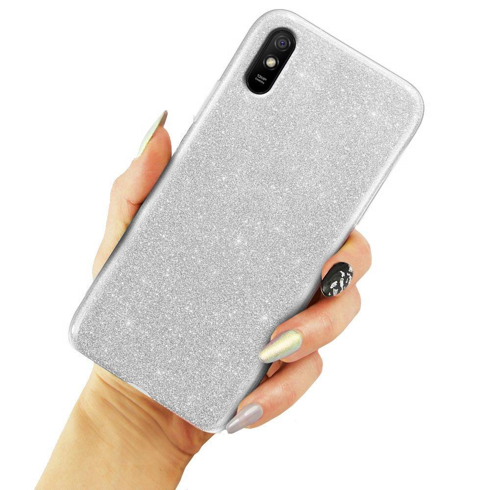Glitter Case for Xiaomi Redmi 9A, Silver