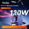 Starry Sky Roof Ambient Light Car Charger, 120W Super Fast Charging with Retractable Cable for Apple & Huawei Phones.