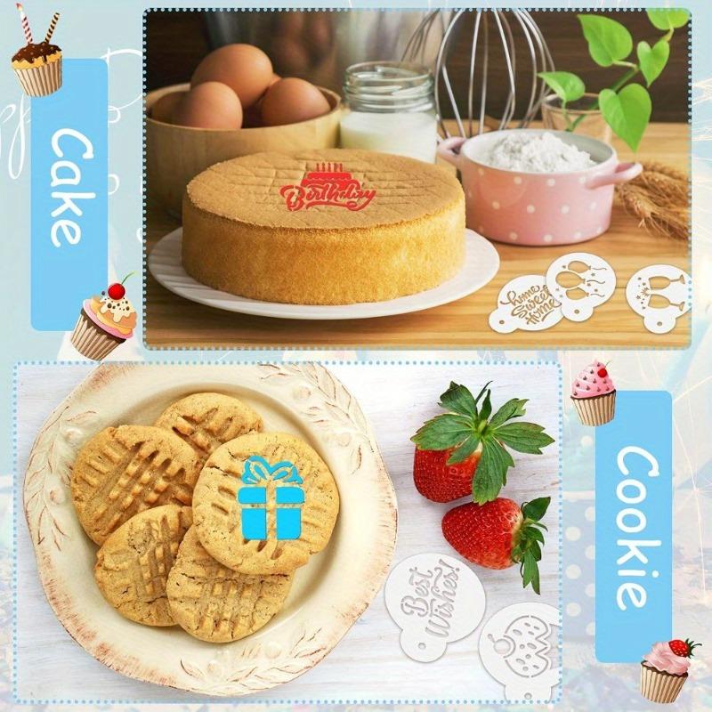 Professional DIY Latte Art Stencils Set for Coffee Cappuccino Cake Cookie Decorating Spray Painting Molds for Holiday Desserts