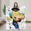 Invincible Flannel Blanket Hero Man Awesome Throw Blankets for Home 200x150cm Quilt