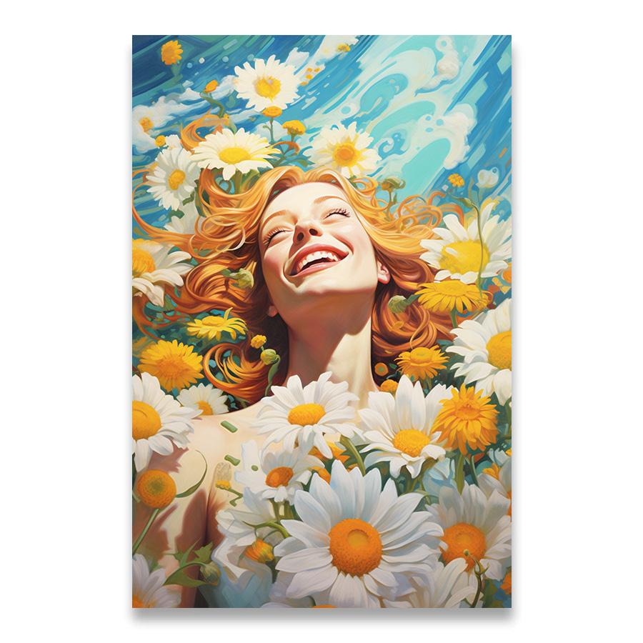 Little Girl Decoration Pictures Room Wall Art Canvas Painting Decor for Room Virgin Mary Interior Paintings Retro Decorative