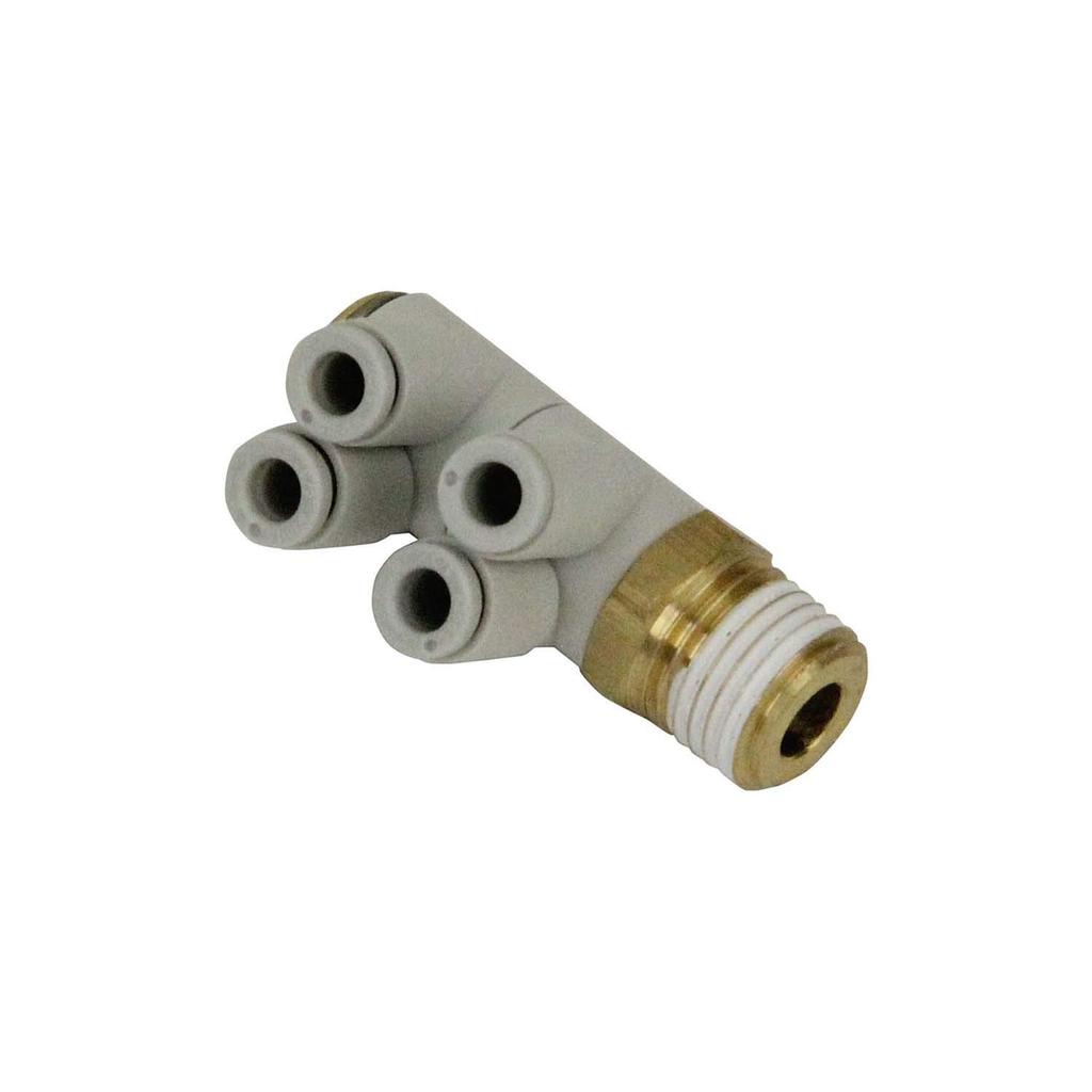 SK11 pipe double branch universal elbow for for 4mm (SK11) One-touch fitting, tubing, hose, R1/4, KQ2ZD04-02AS
