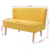 Canapé - vidaXL - 2 places - Tissu Jaune - Fixe - Style Contemporain
