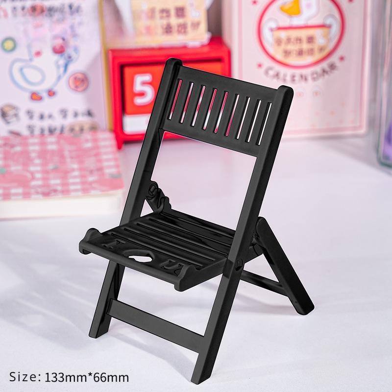 Mini Beach Chair Shape Cell Phone Stand Foldable Universal Candy Color Mobile Phone Holder Multi Angle Cradle for Desk Tablet