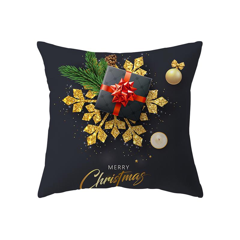 Christmas Theme Decorative Printing Pattern Cushion Cover Home Living Room Sofa Decoration Square Pillow Pillow Cover
