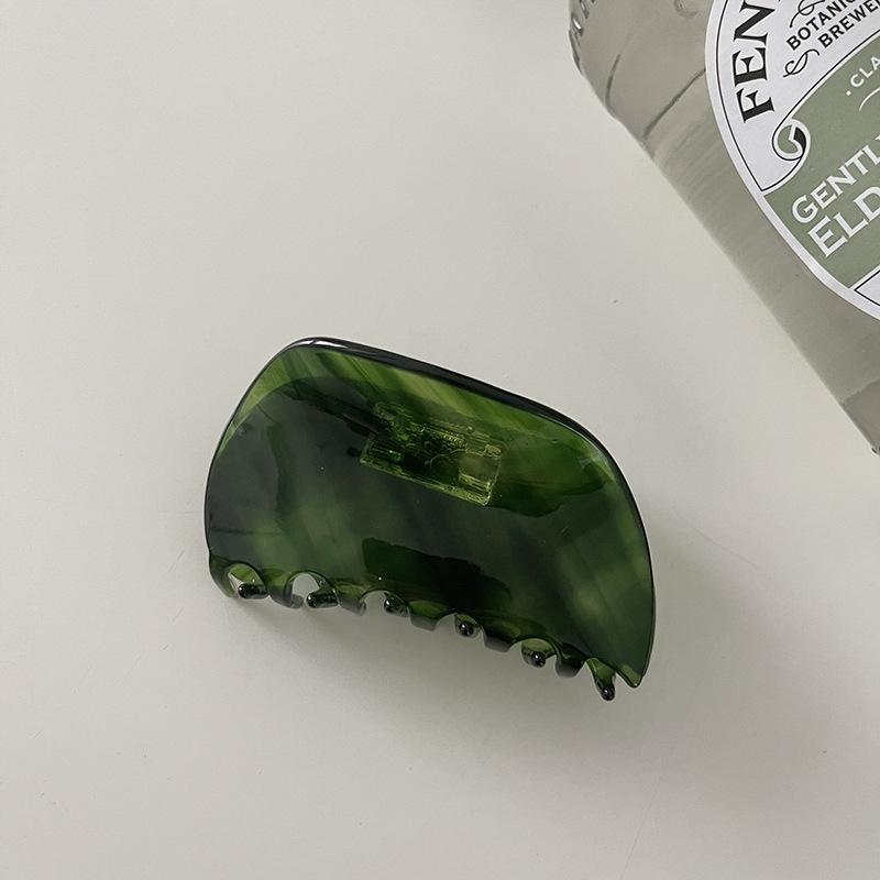Hochwertige grüne Twill-Acetat-Klammer sanfte Hinterkopf-Haarklammer Bade-Haarklammer Haarnadel Kopfschmuck